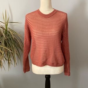 Forever 21 Open Knit Mauve Sweater size S